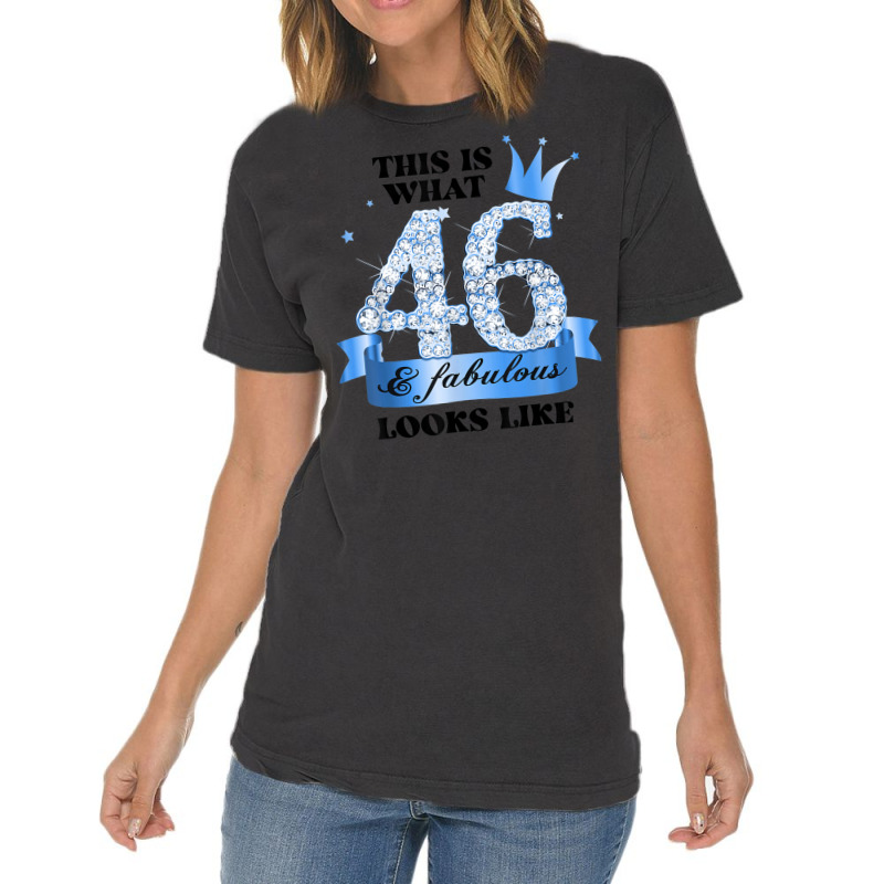 46 & Fabulous I Blue White Party Group Candid Photo Outfit Vintage T-shirt | Artistshot