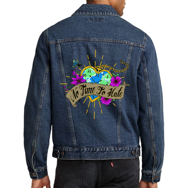 No Time To Hate Men Denim Jacket by Crowley Tidwell | Artistshot