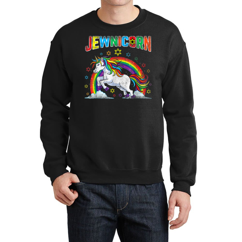 Jewnicorn Jewish Unicorn Hanukkah Chanukah Crewneck Sweatshirt | Artistshot