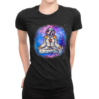 Yoga Meditating Astronaut In The Galaxy Lotus Meditation Tank Top Ladies Fitted T-shirt | Artistshot