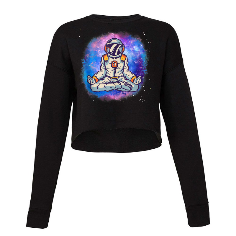 Yoga Meditating Astronaut In The Galaxy Lotus Meditation Tank Top Cropped Sweater by cm-arts | Artistshot