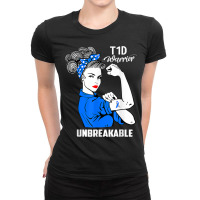 Aa T1d Type 1 Diabetes Awareness Type 1 Diabetes Ladies Fitted T-shirt | Artistshot