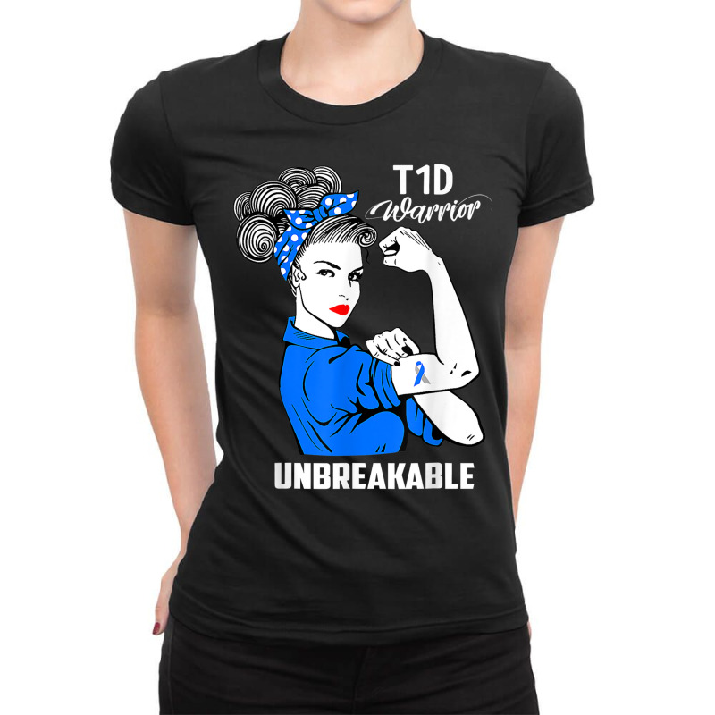 Aa T1d Type 1 Diabetes Awareness Type 1 Diabetes Ladies Fitted T-Shirt by Posh | Artistshot