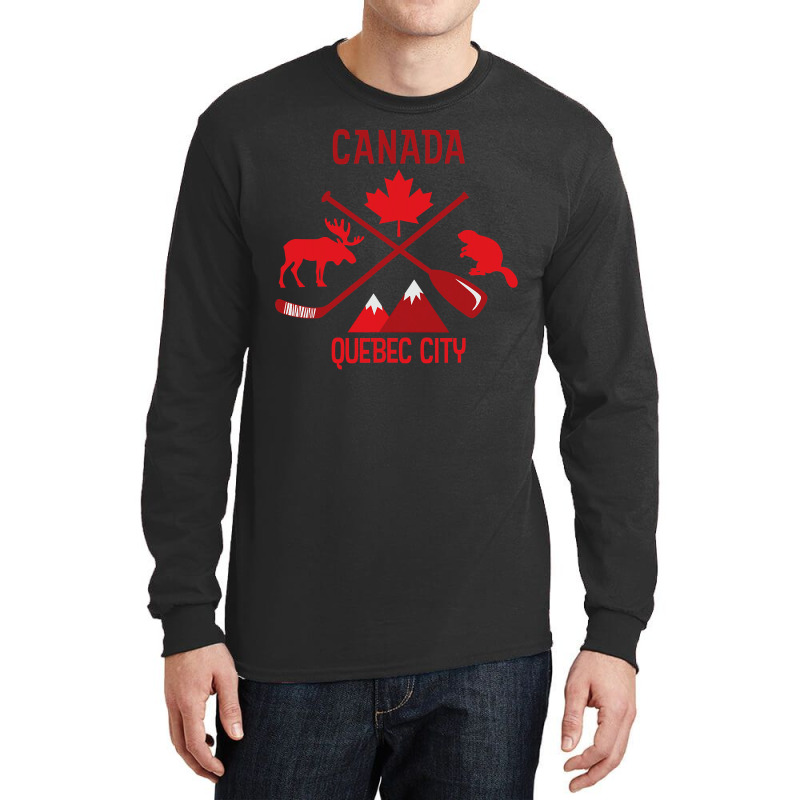 Quebec City Canada Product Long Sleeve Shirts by cm-arts | Artistshot