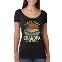 First Time Gerandpa Est. 2022 Funny New Dad Papa Women's Triblend Scoop T-shirt | Artistshot