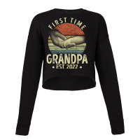 First Time Gerandpa Est. 2022 Funny New Dad Papa Cropped Sweater | Artistshot