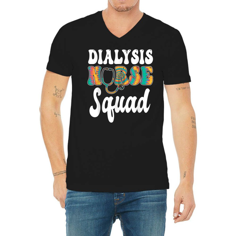 Nurse Squad Stethoscope Nursing Dialysis Nurse V-Neck Tee by August | Artistshot