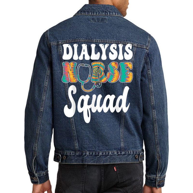 Nurse Squad Stethoscope Nursing Dialysis Nurse Men Denim Jacket by August | Artistshot