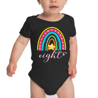 Eight Year Old Rainbow 8th Birthday For Girls Baby Bodysuit | Artistshot