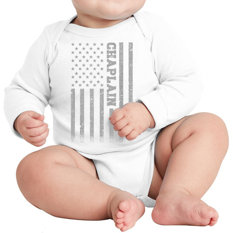 Chaplain American Flag T Shirt Long Sleeve Baby Bodysuit by cm-arts | Artistshot