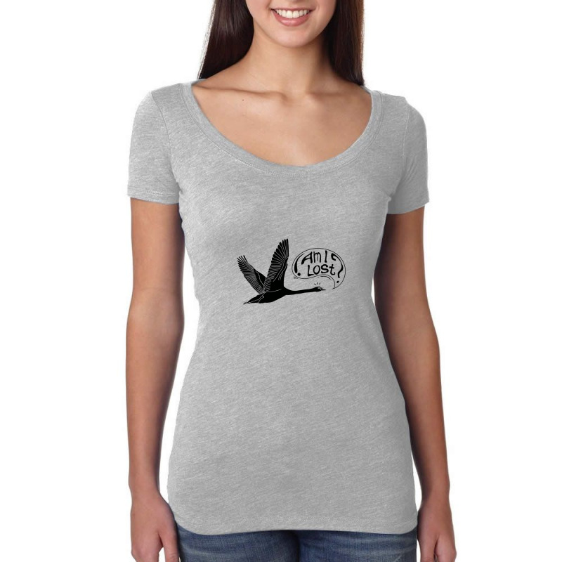 Illustration Of A Goose Muttering Am I Lost Women's Triblend Scoop T-shirt by selos47 | Artistshot