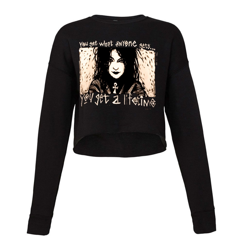 Death Sandman, You Get A Lifetime, Death, Sandman, You, Get A Lifetime Cropped Sweater by cm-arts | Artistshot