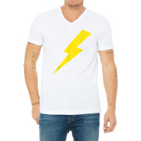 Lightning Bolt Yellow Print T Shirt V-neck Tee | Artistshot