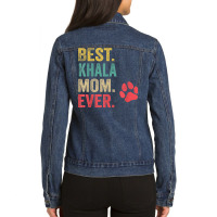 Best Khala  Mom Ever Vintage Women Mother Dog Lover T Shirt Ladies Denim Jacket | Artistshot