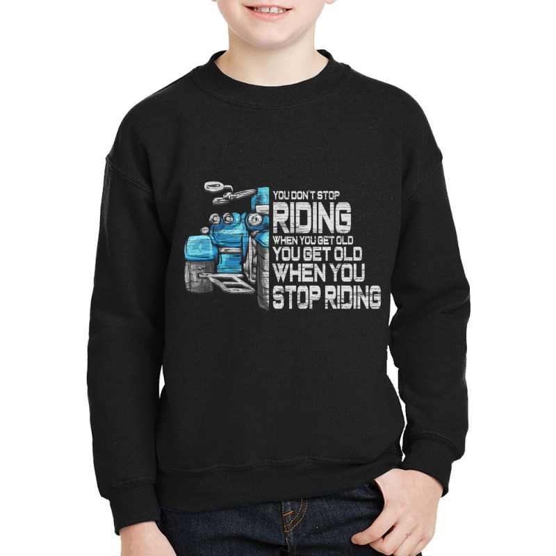 Motorcycle Trike Motortrike Three Wheeler Biker Quote Youth Sweatshirt by cm-arts | Artistshot