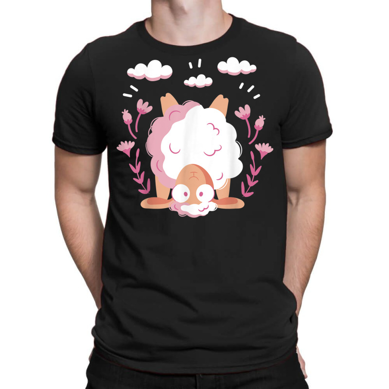 Sheep Tipped Over With Flowers Cute Sheep T-shirt | Artistshot