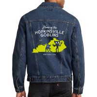 Home Of The Hopkinsville Goblins, Kentucky Usa, Home, Of The Hopkinsvi Men Denim Jacket | Artistshot