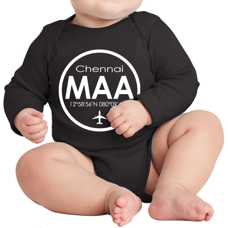 Maa, Chennai International Airport Long Sleeve Baby Bodysuit | Artistshot