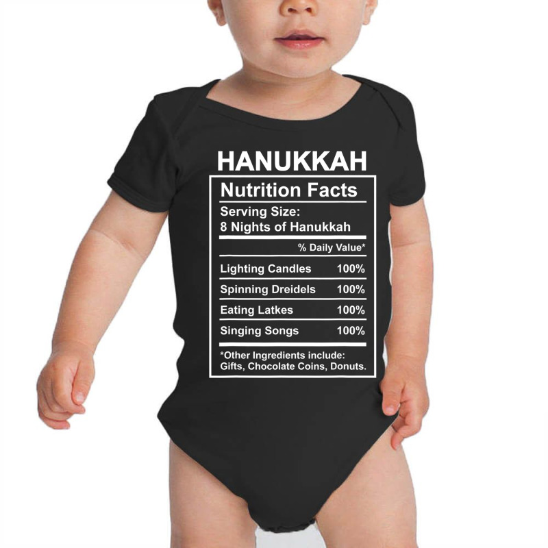 Funny Hanukkah 2021 Nutrition Facts For Women Jewish Holiday Baby Bodysuit | Artistshot