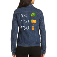 Funny Derivative Analysis Calculus Mathematics Math Teacher T Shirt Ladies Denim Jacket | Artistshot