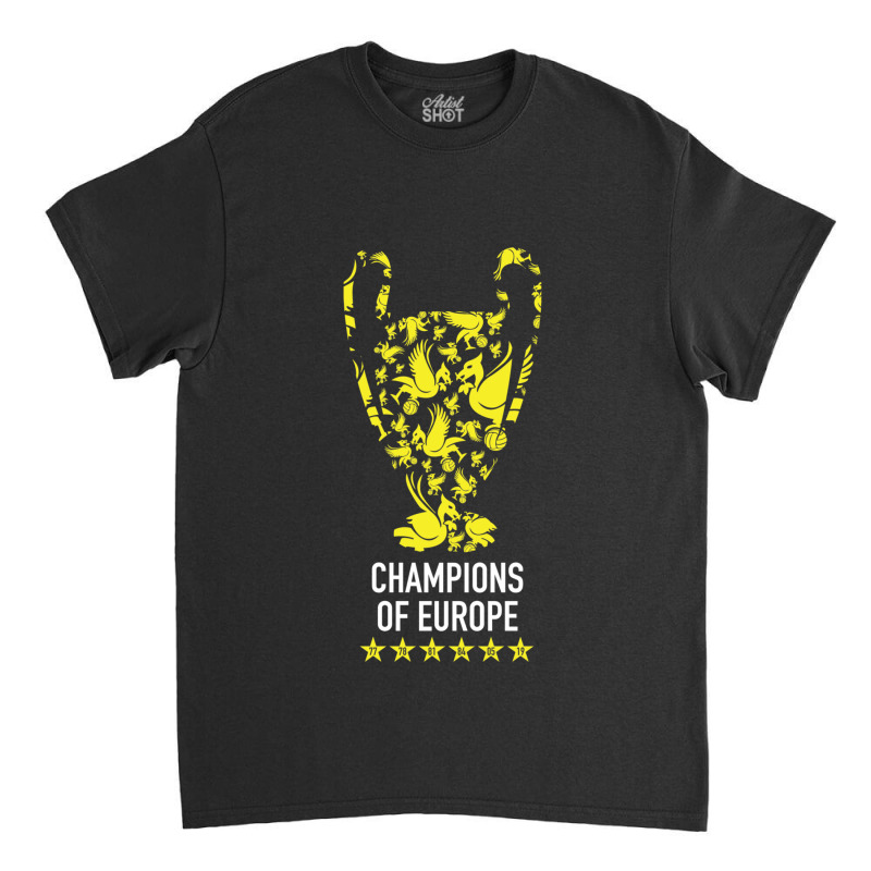 Liverpool Trophy Champions Of Europe Squad, Design Sports Classic T-shirt | Artistshot