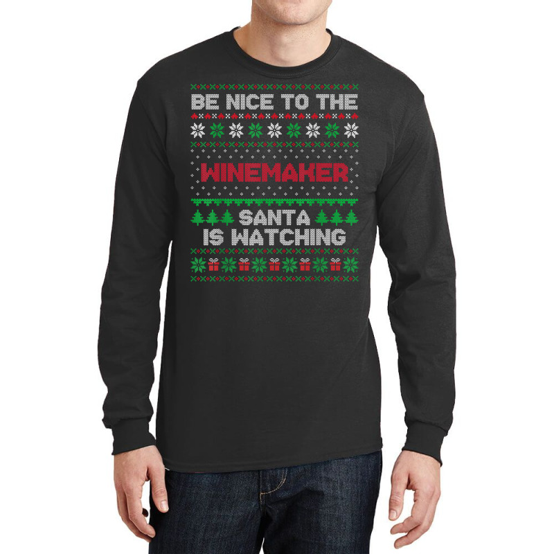 Xmas Gift For Winemaker Winemaker Ugly Sweater T Shirt Long Sleeve Shirts | Artistshot