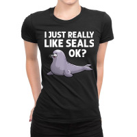 Cool Seal For Men Women Sea Lion Zookeeper Sea Animal Seals T Shirt Ladies Fitted T-shirt | Artistshot