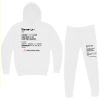 English Funny Words - Shenanigan - Fun Black Text Hoodie & Jogger Set | Artistshot