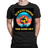 Always Under The Same Sky  Long Distance Couple Love Relationship T-shirt | Artistshot