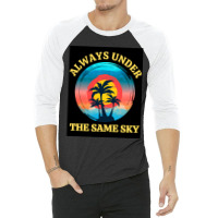 Always Under The Same Sky  Long Distance Couple Love Relationship 3/4 Sleeve Shirt | Artistshot