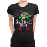 Triage Nurse Gnome Family Matching Christmas Pajamas Ladies Fitted T-shirt | Artistshot