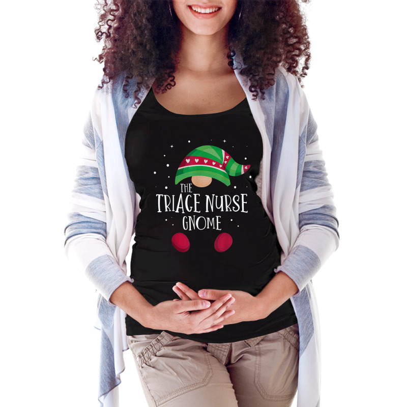 Triage Nurse Gnome Family Matching Christmas Pajamas Maternity Scoop Neck T-shirt by Clinical | Artistshot