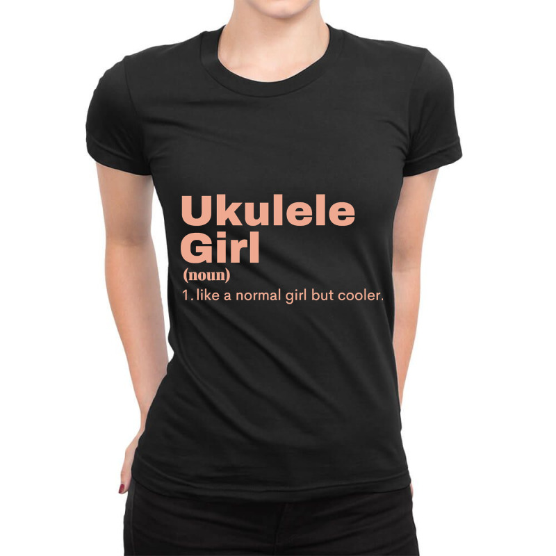 Ukulele  Girl - Ukulele Ladies Fitted T-Shirt by Crowley Tidwell | Artistshot