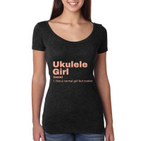 Ukulele  Girl - Ukulele Women's Triblend Scoop T-shirt | Artistshot