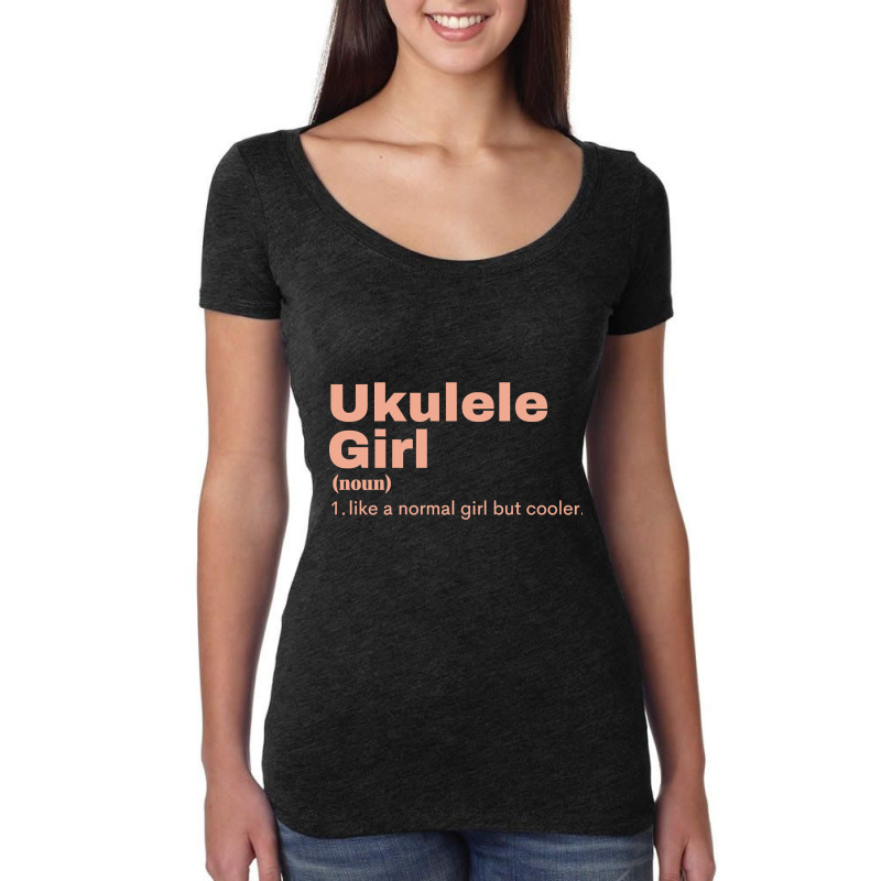 Ukulele  Girl - Ukulele Women's Triblend Scoop T-shirt by Crowley Tidwell | Artistshot