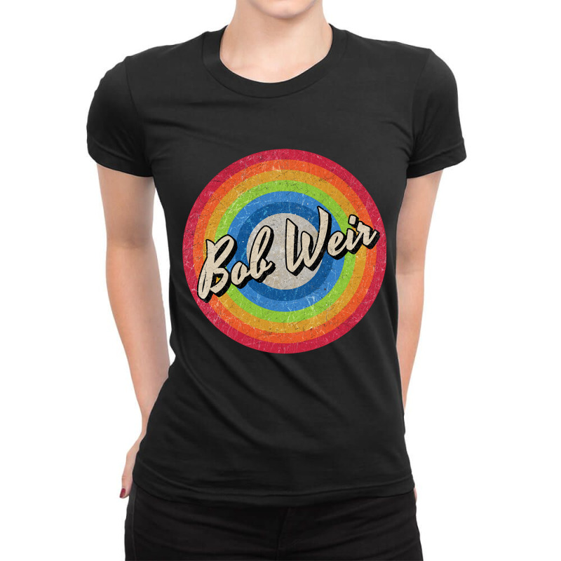 Vintage Style Circle - Bob Weir Ladies Fitted T-Shirt by Crowley Tidwell | Artistshot