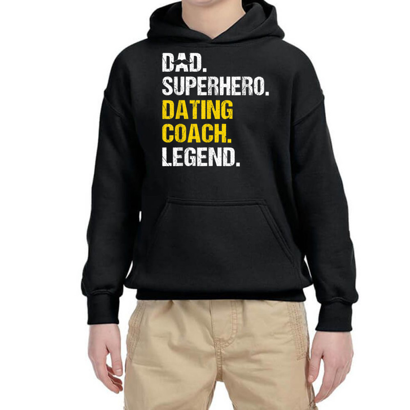 Mens Dad Superhero Dating Coach Funny Dating Coach Humor Youth Hoodie by Posh | Artistshot