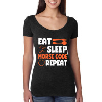 Morse Code Radio Ham Amateur Radio Operator Gift-cqhoi Women's Triblend Scoop T-shirt | Artistshot