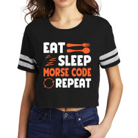 Morse Code Radio Ham Amateur Radio Operator Gift-cqhoi Scorecard Crop Tee | Artistshot