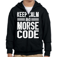 Morse Code Radio Ham Amateur Radio Operator Gift-jhmwy Youth Zipper Hoodie | Artistshot