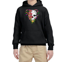 Muertos Day Floral Skeleton Horror Scary Halloween Youth Hoodie | Artistshot