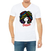 Reina Empowered Latina Poder Latina Pride Hispanic Heritage T Shirt V-neck Tee | Artistshot