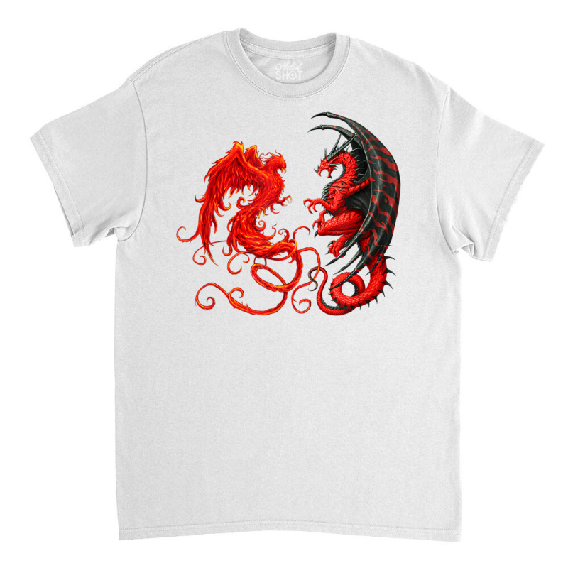 Rising Phoenix Fire And Dragon T Shirt Classic T-shirt by vacheu | Artistshot