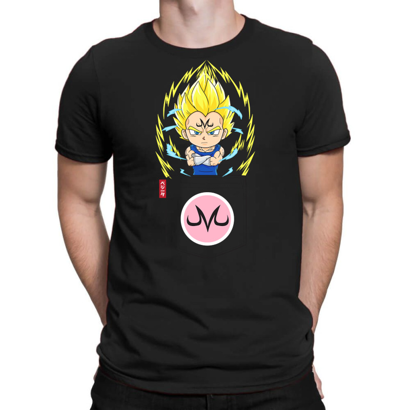 Pocket Chibi Super Saiyan 2 Majin Vegeta T-Shirt by bummercaught | Artistshot