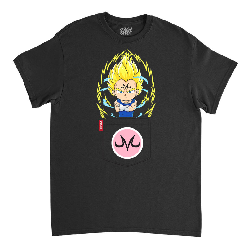 Pocket Chibi Super Saiyan 2 Majin Vegeta Classic T-shirt by bummercaught | Artistshot