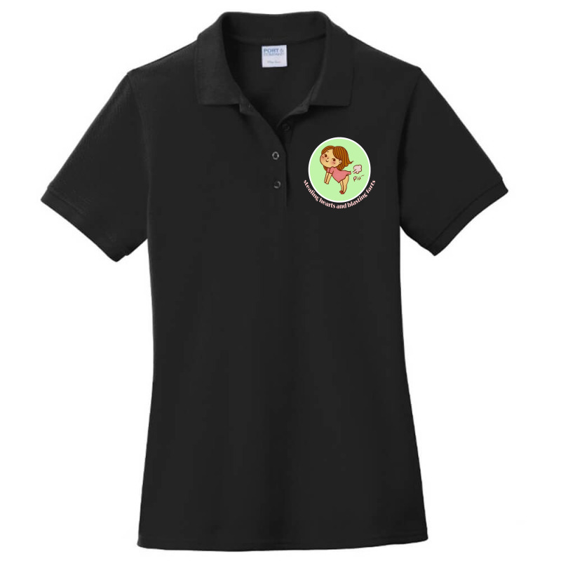 Stealing Hearts And Blasting Farts Ladies Polo Shirt by femalesbaubles | Artistshot