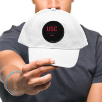 Usc Womens Trojans Fight On! Simple Stack Cardinal Black V-neck Round Patch | Artistshot