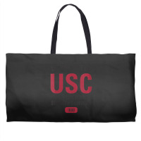 Usc Womens Trojans Fight On! Simple Stack Cardinal Black V-neck Weekender Totes | Artistshot