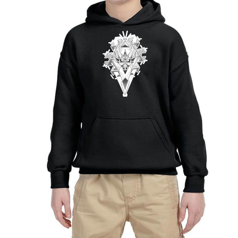 Geometric Dragon Youth Hoodie by Kenlofu52 | Artistshot