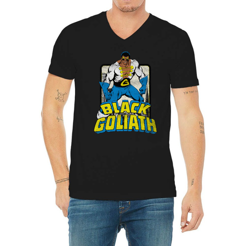 Black Goliath - Dr. Bill Foster (distressed) V-neck Tee | Artistshot